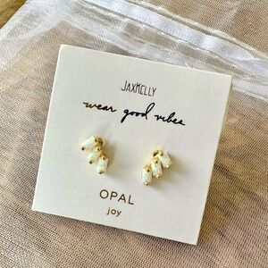Jax Kelly opal gold earrings